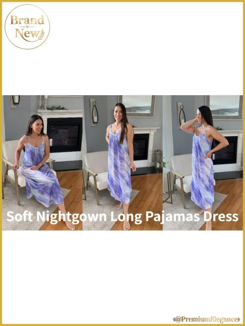 Women's Sleeveless Nightgown Silk Sleep Dress Full Length Loungewear